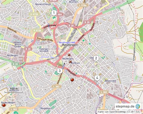 Kaufda hilft dir dabei, die besten angebote in deiner nähe zu. StepMap - Reutlingen grobe Karte - Landkarte für Deutschland