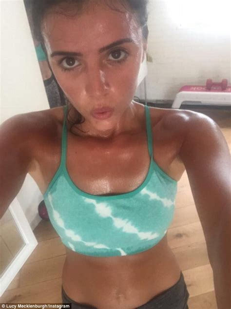 Hot busty blonde and brunette showi. Lucy Mecklenburgh in a colourful striped bikini in a ...