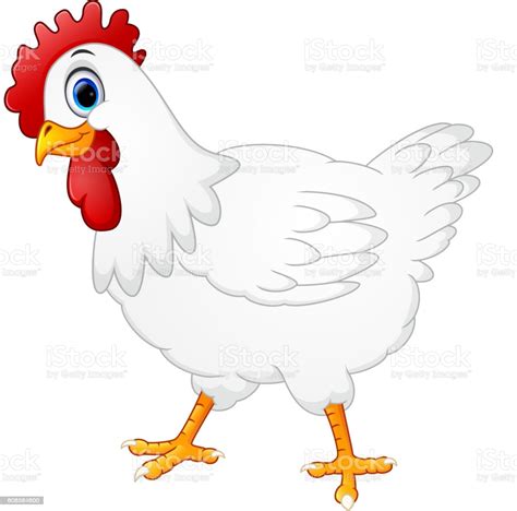 Desenhos para colorir > desenhos da galinha pintadinha para colorir. Cute Hen Cartoon Isolated On White Background Stock ...