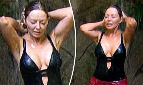 Thanks to her boyfriend for spying and sending us this vid. I'm A Celebrity: Carol Vorderman flaunts her large assets ...