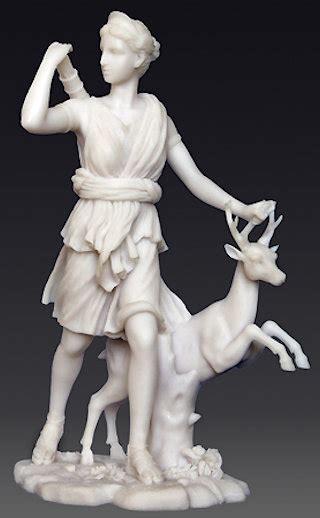 Like her greek counterpart, she was also a goddess of domestic animals. Diana Goddess of the Hunt Statue
