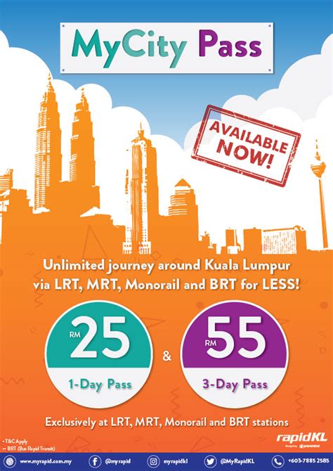 You can migrate your myrapid card at all rapid kl customer service counters at lrt, monorail and brt stations, except at abdullah hukum lrt station. MyCity's 1-day, 3-day passes for Prasarana's Rail, BRT ...