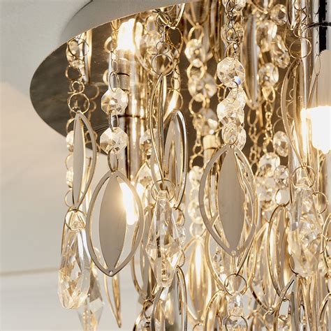 Our ceiling lights come in all shapes, sizes & colour at habitat. Melanie - Crystal Waterfall Flush Ceiling Light - 3 Light ...
