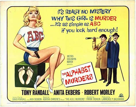 A is for mrs ascher in andover, b is for betty barnard in bexhill, c is for sir carmichael clarke in churston. Brian Vs. Movies: The Alphabet Murders