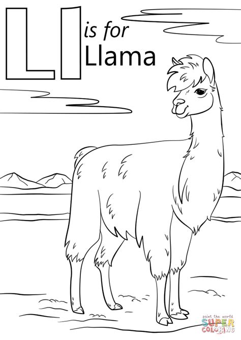 Bubble coloring alphabet letters from a to l in printable format. Letter L is for Llama coloring page from Letter L category ...