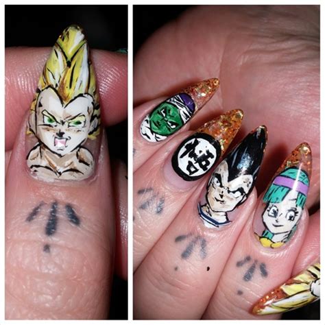 Even though we have our dragon ball z inspired workouts section within our anime inspired workouts of our workout database my dbz fans out there know what i'm talking about. Dragon Ball Z nails - Nail Art Gallery
