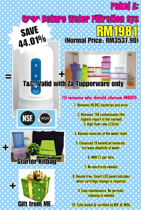 It has a water filtration volume as high as 1.5l per minute, with a water. Za Tupperware Brands Malaysia : Water Filtration Sytem