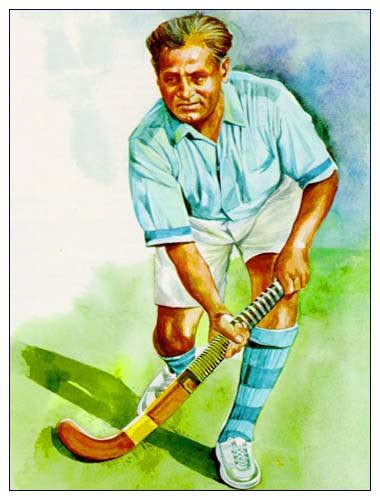 He played internationally from 1926 to 1949. Beautiful Painting Of Dhyan Chand