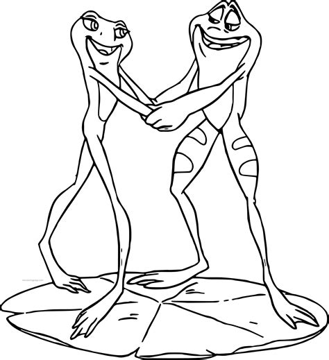 All wedding couple coloring pages cute anime page valentine's couples. Disney The Princess And The Frog Couple Dancing Frogs ...