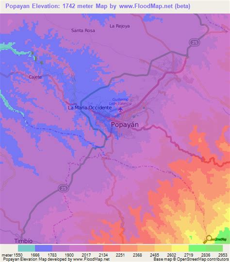 It has a population of 258. Elevation of Popayan,Colombia Elevation Map, Topography ...