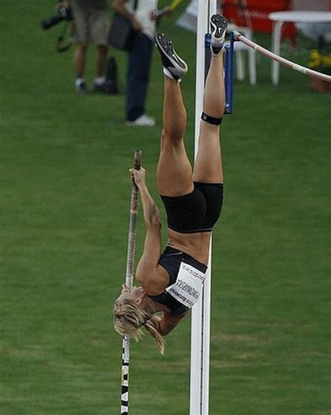 A sports competition in which you jump over a high bar using a long stick to push yourself off…. Seductive Pole Vaulting Girls (33 pics) - Izismile.com