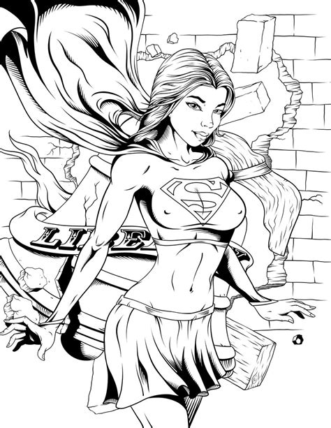 Nude wall murals 2019 nordic y nude women. Supergirl Coloring Lesson | Coloring Pages for Kids ...