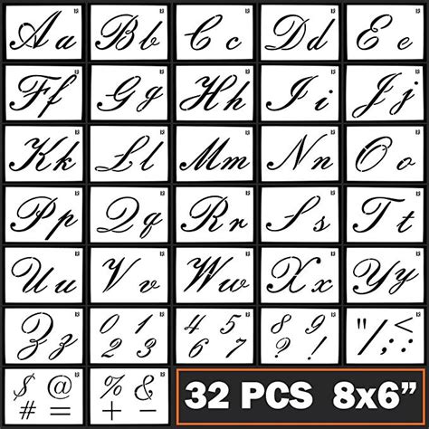 • ability to write good letters may be developed by continual practice. Amazon.com : Caligraphy Stencil Letters Cursive Alphabet ...