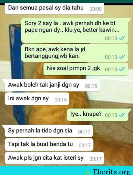 Pengakuan seorang isteri yang telah curang terhadap suami dengan alasan untuk membalas dendam atas tindakan suami yang sebelumnya telah berlaku curang terhadapnya. Screenshot Whatsapp Suami Curang Dengan Isteri Orang ...