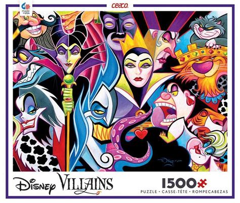Made in usa a jigsaw puzzle featuring ceaco' disney villains. Disney Villains - 1500 Piece Puzzle | Casse tete, Disney ...