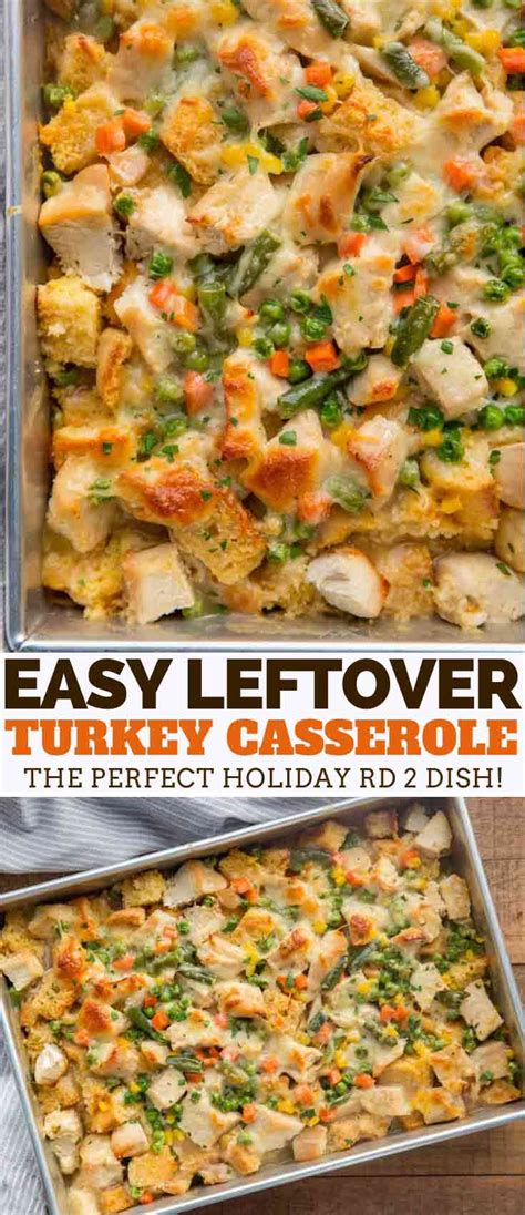 Know how to up your baked ham game during the holidays? Leftover Turkey Casserole made with leftover turkey, cheesy gravy, and cornbread is… | Easy ...