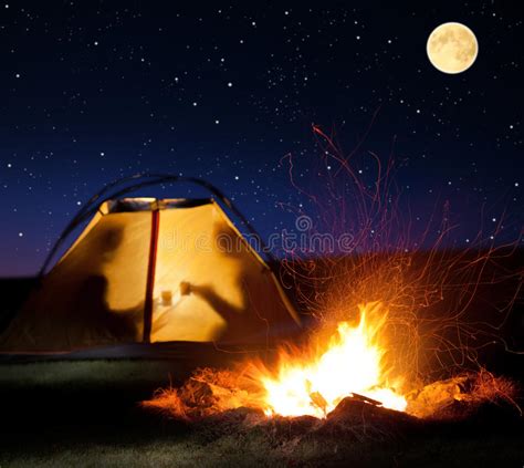 Some images are hidden because they can no longer be found or have been removed by the file host. Night Camping In The Mountains. Stock Photo - Image of ...