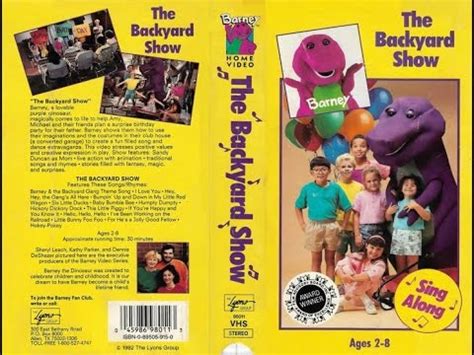 Taped at the majestic theatre, barney and the backyard gang along with a new friend baby bop sing classic songs and dance along. Barney - The Backyard Show (1988) 1992, VHS - YouTube