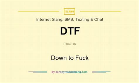 Usually said in the phonetic alphabet form as delta tango foxtrot it has been widely used since after the vietnam war. What does dtf means.