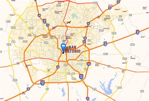 San antonio is the second largest city in texas and 7th largest in the united states. San Antonio, Texas Karte