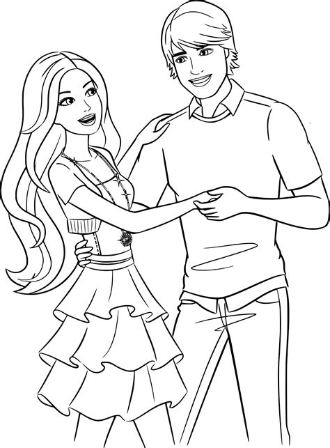 Bienvenue sur la chaîne youtube de boursorama ! Coloriage Ken et Barbie à imprimer sur COLORIAGES .info