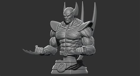3D Printed Wolverine bust from Marvel - 3D print - STL ...