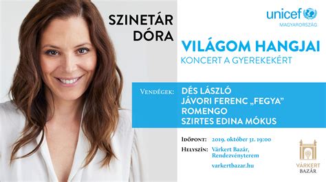 Egyes esetekben más módon is felhasználható. Szinetár Dóra - Világom hangjai - koncert a gyerekekért ...