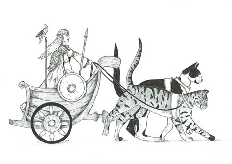Is one of the major goddesses in mythology norse / germanic, in the eddas, freyja is described as the goddess of love, beauty and fertility. Freyja's chariot by WoodWose on DeviantArt