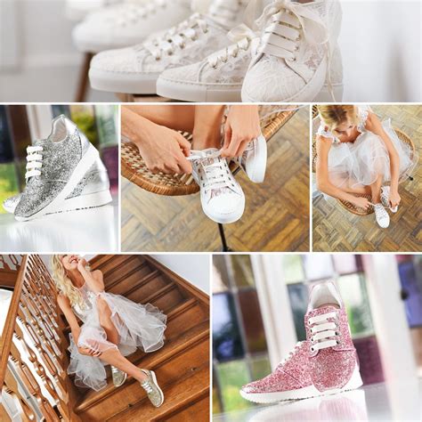 Ein brautkleid ist für jede frau etwas ganz besonderes. Glamouröse #Sneakers für die Braut. #Trend Sneakers zum ...