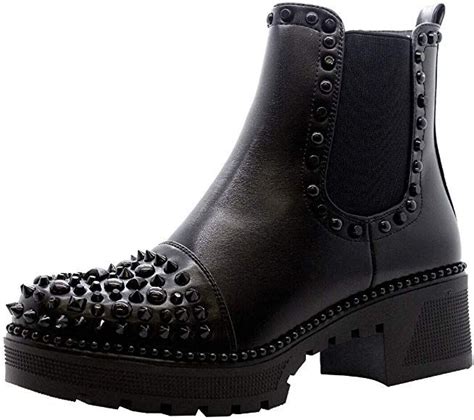 Mootsies tootsies dawson women's chelsea boots. Ladies Studded Chelsea Ankle Boots Womens Chunky Platform Heels Goth Punk Shoes Size 3 (With ...