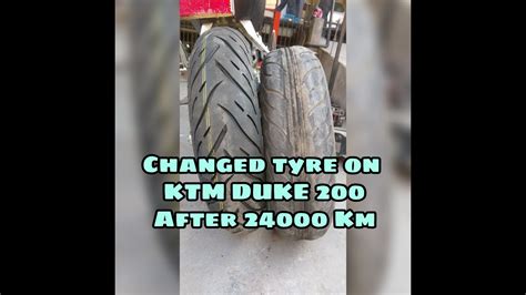 Ktm brings a sports bike 200 duke with a marvelous design and a great power. Tyre Change | 24000 Km | KTM DUKE 200 | MRF REVZ C1 150 ...