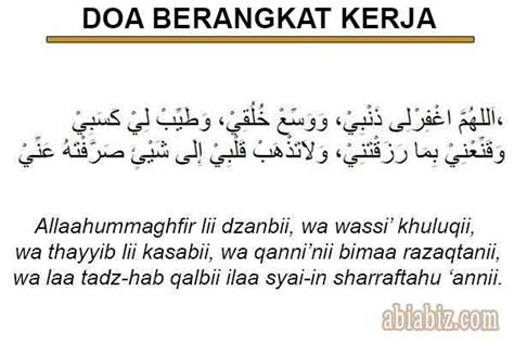 Kelancaran acara merupakan tujuan bersama diadakannya suatu acara bukan? Doa Berangkat Kerja dan Pulang Kerja Segala Urusan - Abiabiz