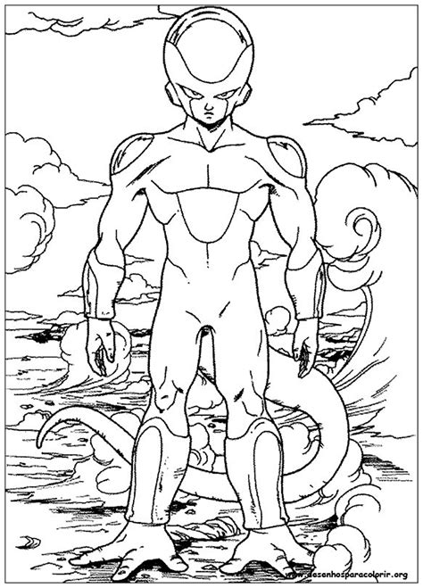 Free printable dragon ball z coloring pages. Freezer - Dragon Ball Z Kids Coloring Pages