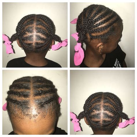 Cornrow Doc Mcstuffins pigtails on African American girl ...