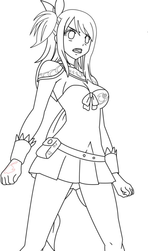 The color residing within the heart. Download HD Lucy Heartfilia Lineart By Michaelteoh - Fairy Tail Lucy Coloring Pages Transparent ...