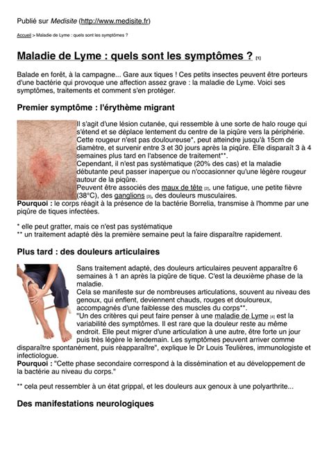 This is one of the most crucial indications that a patient has lyme disease. Angelanne: Symptome Maladie De Lyme Photo