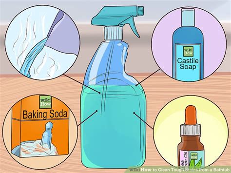 Enamel cannot hack strong cleaners and most won't even be able to take neat vinegar, so always use a watered down natural cleaner. 3 Ways to Clean Tough Stains from a Bathtub - wikiHow