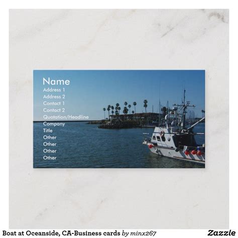 Because the california boater card does not expire and does not need to be renewed, it is not called the california boating license. Boat at Oceanside, CA-Business cards | Zazzle.com | Boat card, Business cards, Boat