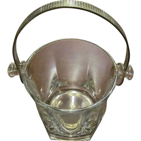Glass Ice Bucket with Silver-Tone Handle | Silver, Silver tone, Silver tone metal
