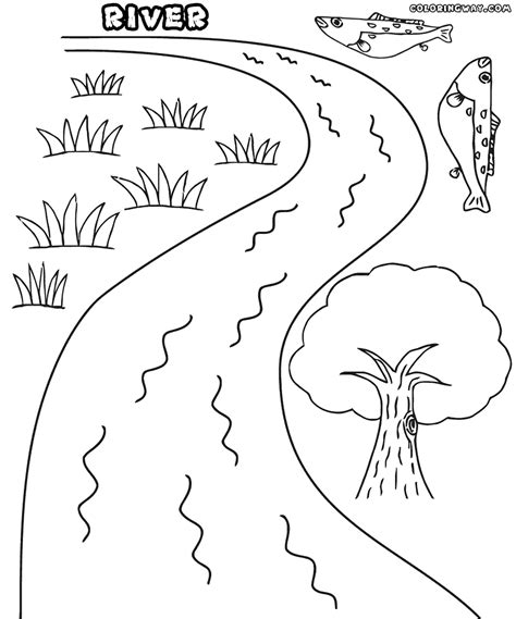 River coloring pages | Coloring pages to download and print