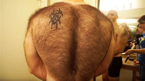 This is an emergent theme among the body hair removalists i met: Bodybuilder has the world's hairiest back - 9Pickle