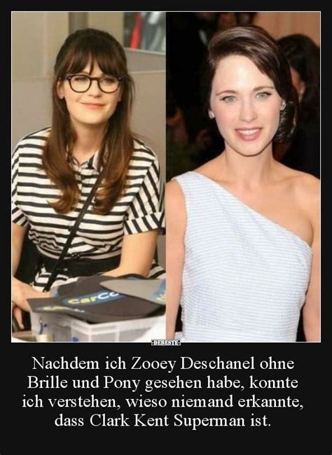 Nun trennte sich die schauspielerin überraschenderweise von ihrem markenzeichen und erschien auf der met gala 2013 nicht nur mit neuer haarfarbe sondern mit … continue reading →. Nachdem ich Zooey Deschanel ohne Brille und Pony gesehen ...