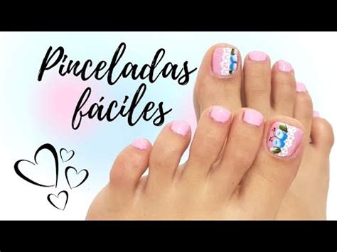 Uñas degradadas en plateado y negro. Uñas de los PIES DECORADAS con FLORES azules _ FÁCILES DE HACER.🌸 - YouTube