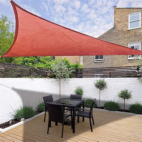 Measuring 10' across, this shade sail gives you a quick and easy way to get some extra protection from the sun in your yard. ReaseJoy Sun Shade Sail Triangle 5x5x5m HDPE Breathable ...