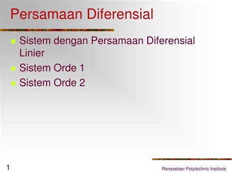 PPT - Persamaan Diferensial PowerPoint Presentation, free download - ID:4625265