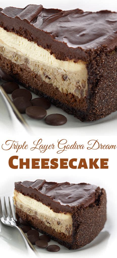 Place the chocolate and butter in a heatproof bowl, and place over a saucepan containing barely simmering water place the mousse on top of the cooled cheesecake while still in the springform pan. Triple Layer GODIVA Dream Cheesecake - Recipes | Recipe ...