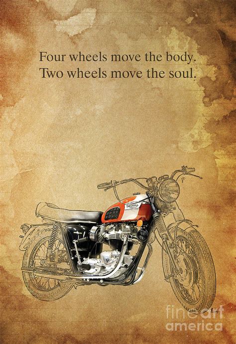 Triumph Motorcycle Quote Painting by Pablo Franchi