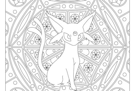 To download our free coloring pages, click on the mandala you'd like to color. #196 Espeon Pokemon Coloring Page | Pokemon coloring pages ...