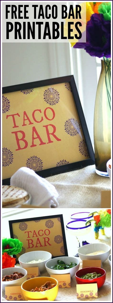 I would plan about 2 tablespoons of each per taco. How about using our free editable taco bar printables to decorate your Cinco de Mayo party! See ...