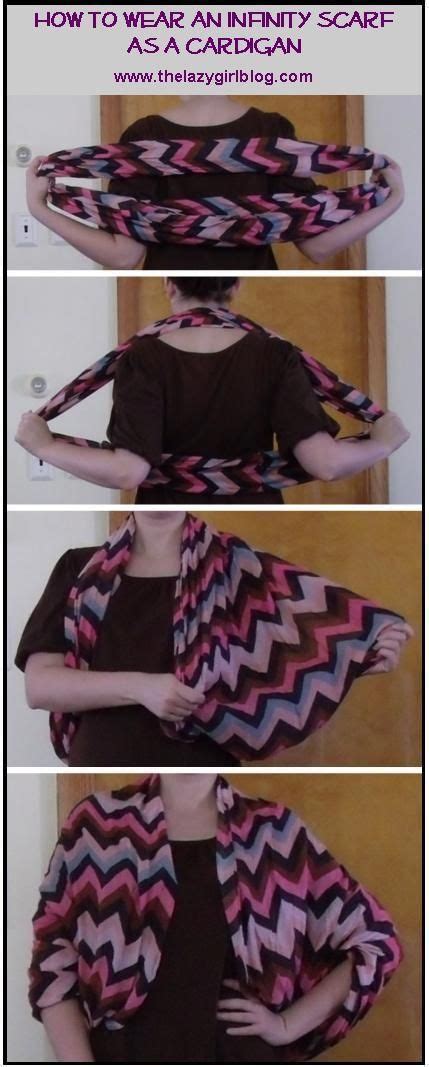 how to tie a infinity scarf into a cardigan | How to wear ...